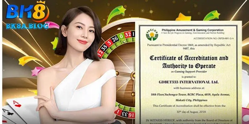Nhà cái sở hữu nhiều chứng nhận từ tổ chức cá cược quốc tế