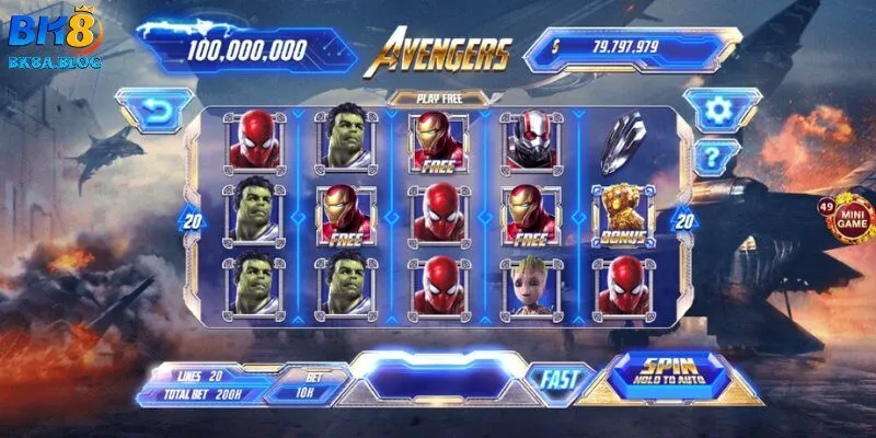 Chọn nhân vật hợp lý để nhận thưởng khủng cùng nổ hũ Avengers